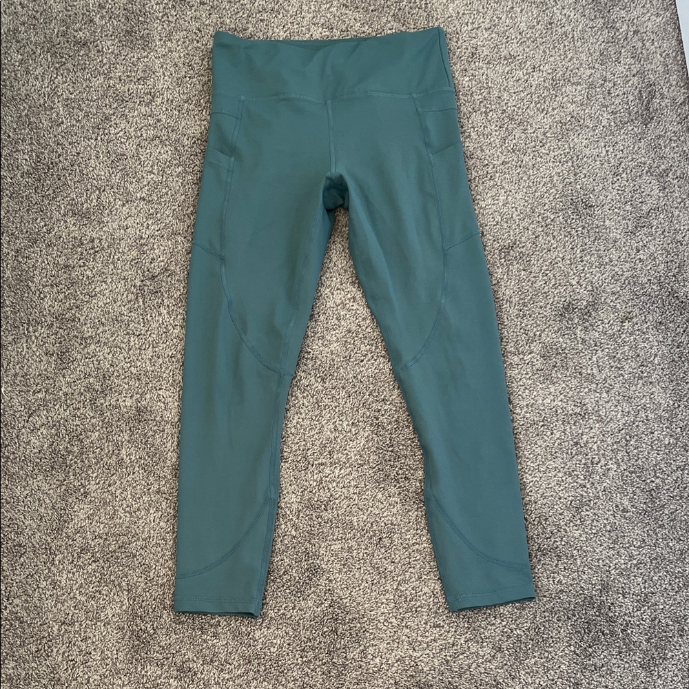 Zyia Active Teal Cropped Leggings Size 6-8
